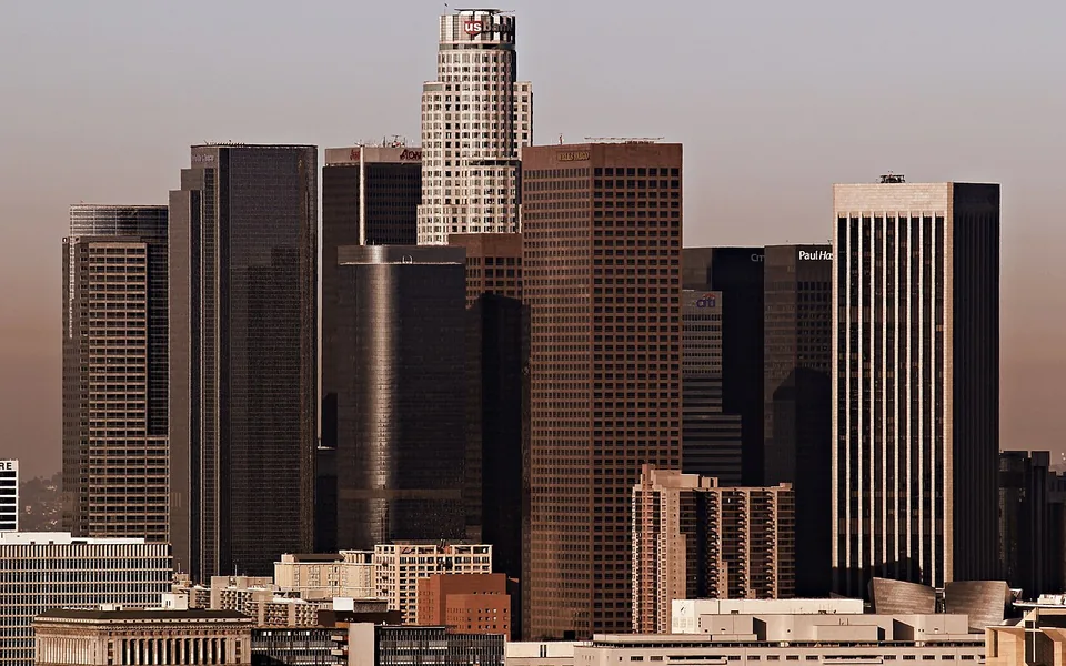 Los Angeles skyline in California for the California plastic surgeons directory