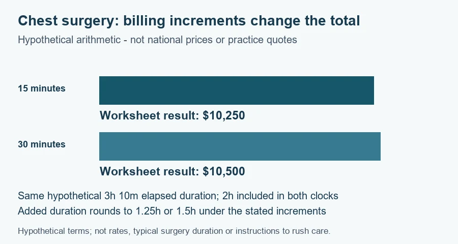 Gender affirming chest surgery cost worksheet: hypothetical planning amounts $10,250 and $10,500 under the documented scenarios