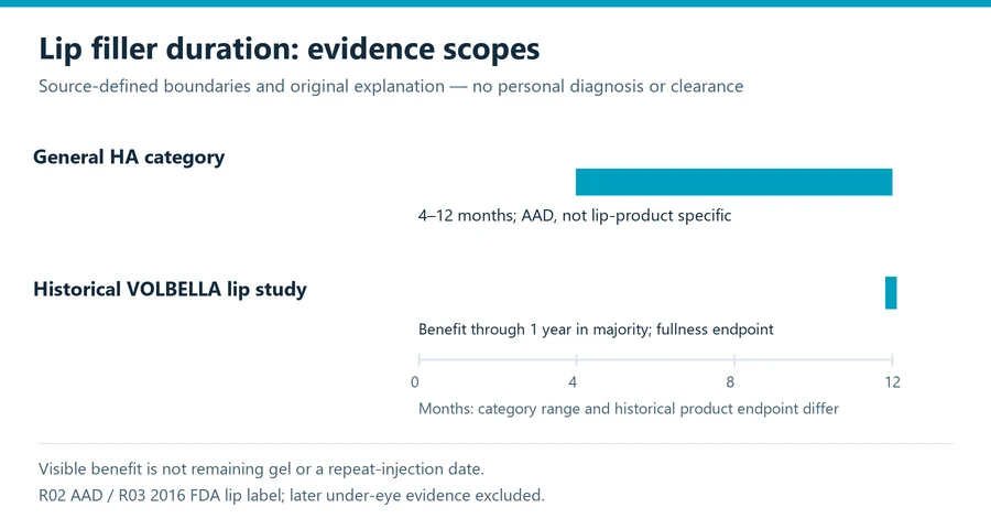 how long do lip fillers last evidence diagram separating assessment endpoints and safety decisions